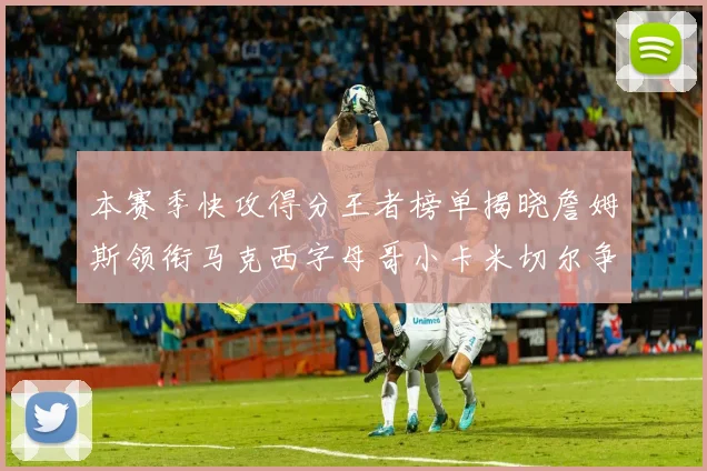 本赛季快攻得分王者榜单揭晓詹姆斯领衔马克西字母哥小卡米切尔争辉